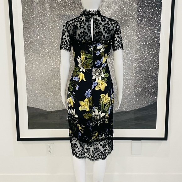 🔥 HP 🔥 Erdem Keni Floral Lace And Cady Dress - Picture 7 of 14